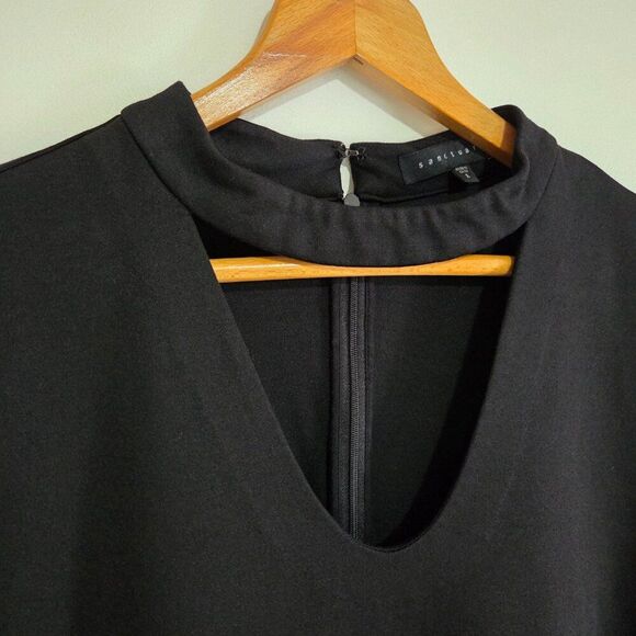 EUC SANCTUARY LITTLE BLACK DRESS V NECK WITH CHOKER SIZE LARGE - Picture 5 of 13